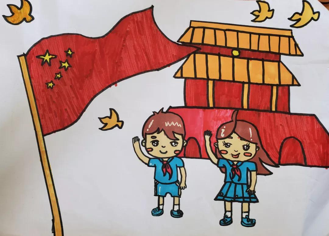 【永乐店镇中心小学】永乐娃画笔表真情 献礼新中国成立70周年